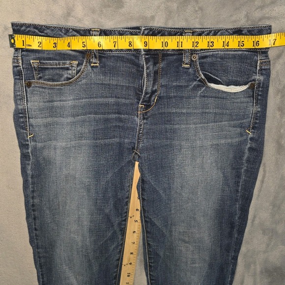 American Eagle Skinny Kick Jeans Womens 10 Blue Super Stretch - Picture 12 of 16